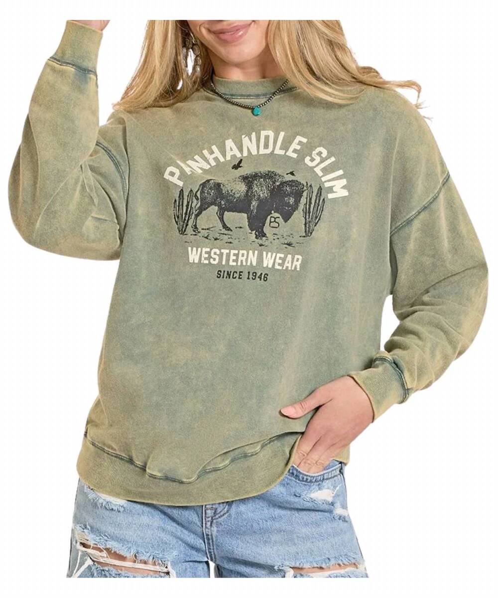 NEW PANHANDLE buffalo pullover sweater in jade